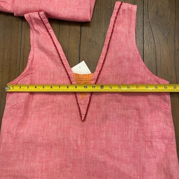 Two piece Liz & Jane Linen Pink Sleeveless Blouse & Maxi Skirt, Size Medium NWT - Picture 10 of 15